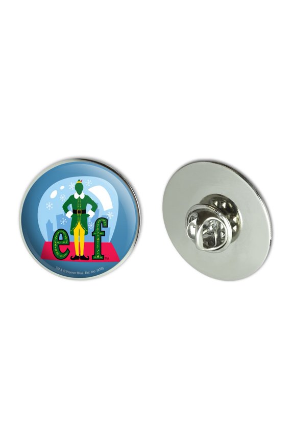 Elf Snow Globed Metal 1.1" Tie Tack Hat Lapel Pin Pinback