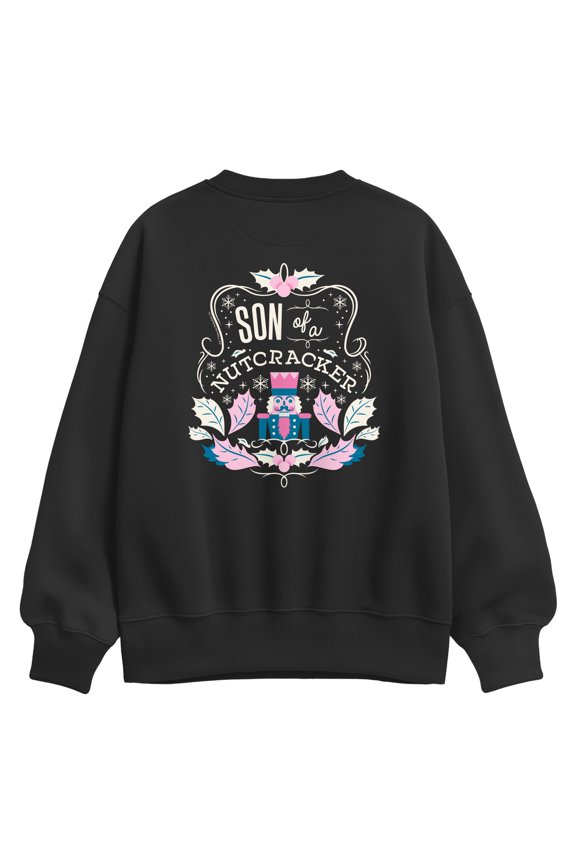 - Son Of A Nutcracker - Women's Oversized Fleece Crew Sweatshirt