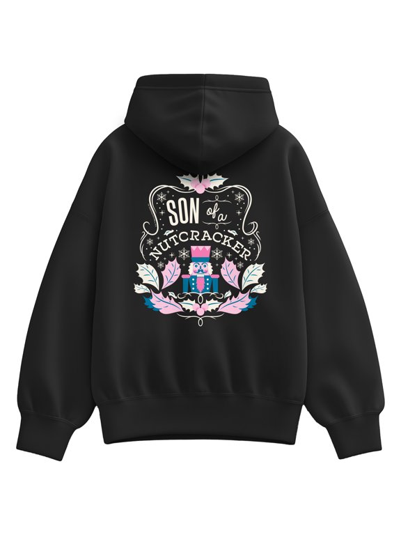 - Son Of A Nutcracker Women's Oversized Fleece Hoodie Sweatshirt