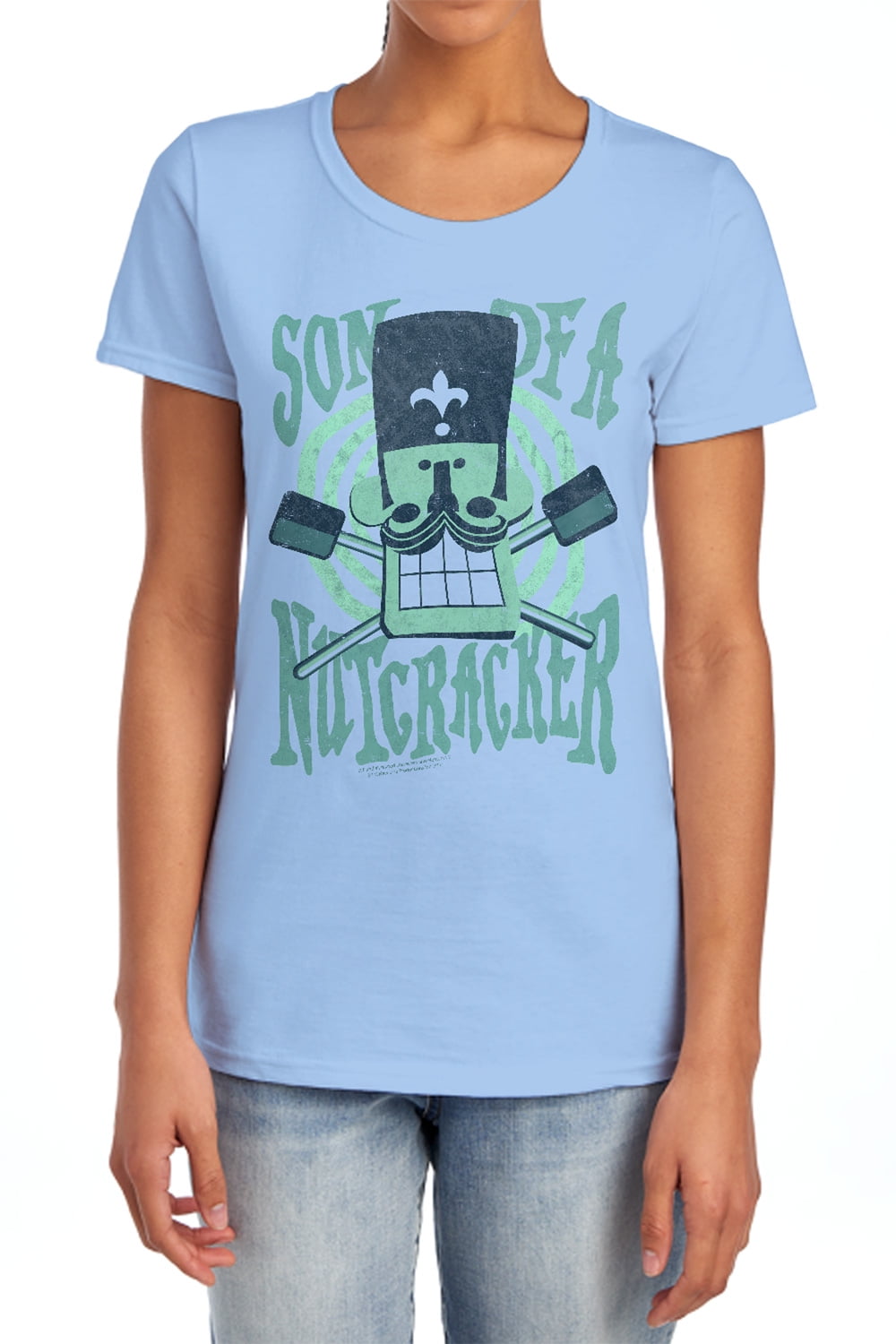 Elf Son of A Women's T Shirt, Light Blue, 2X-Large