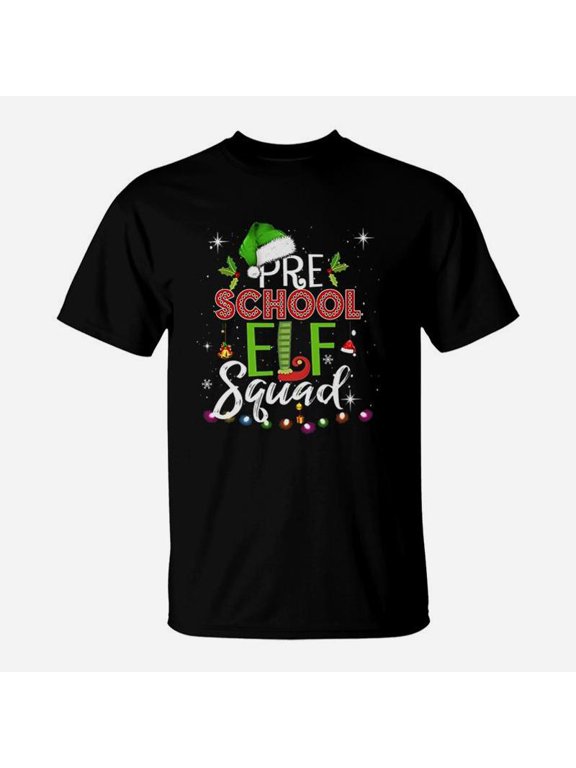 Elf Squad Pre School Christmas Teacher TShirt
