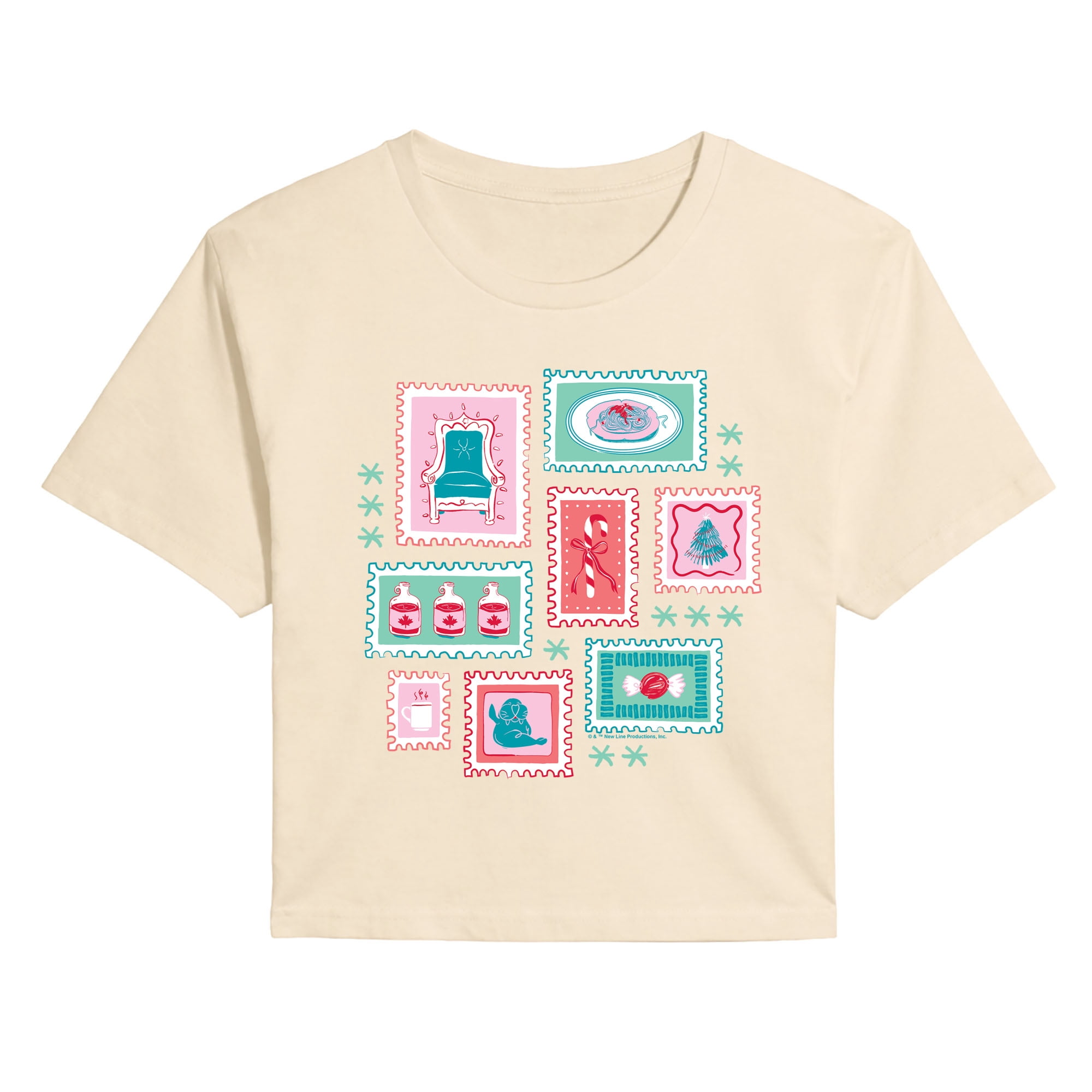 Elf - Stamp - Juniors Cropped Graphic T-Shirt