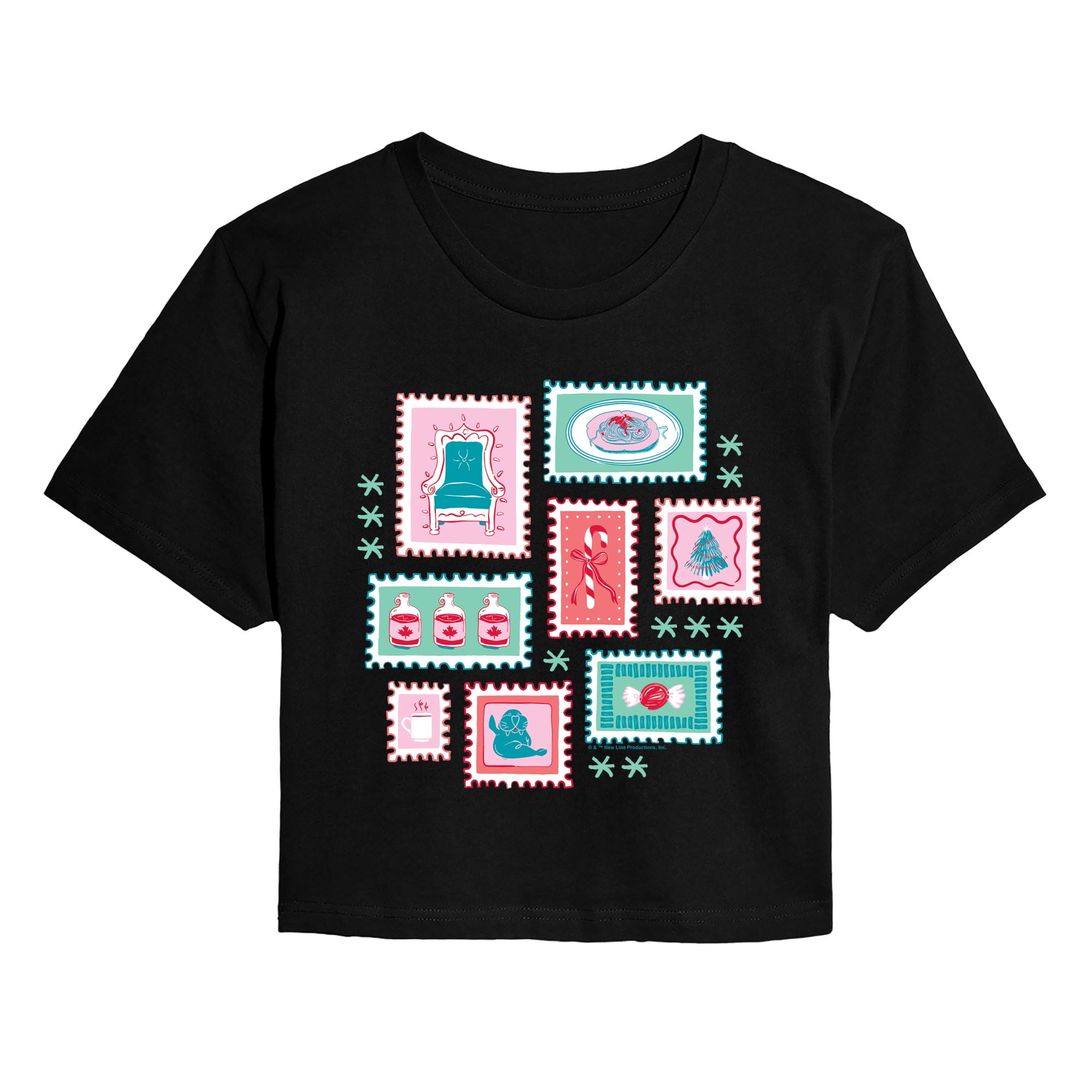 Elf - Stamp - Juniors Cropped Graphic T-Shirt