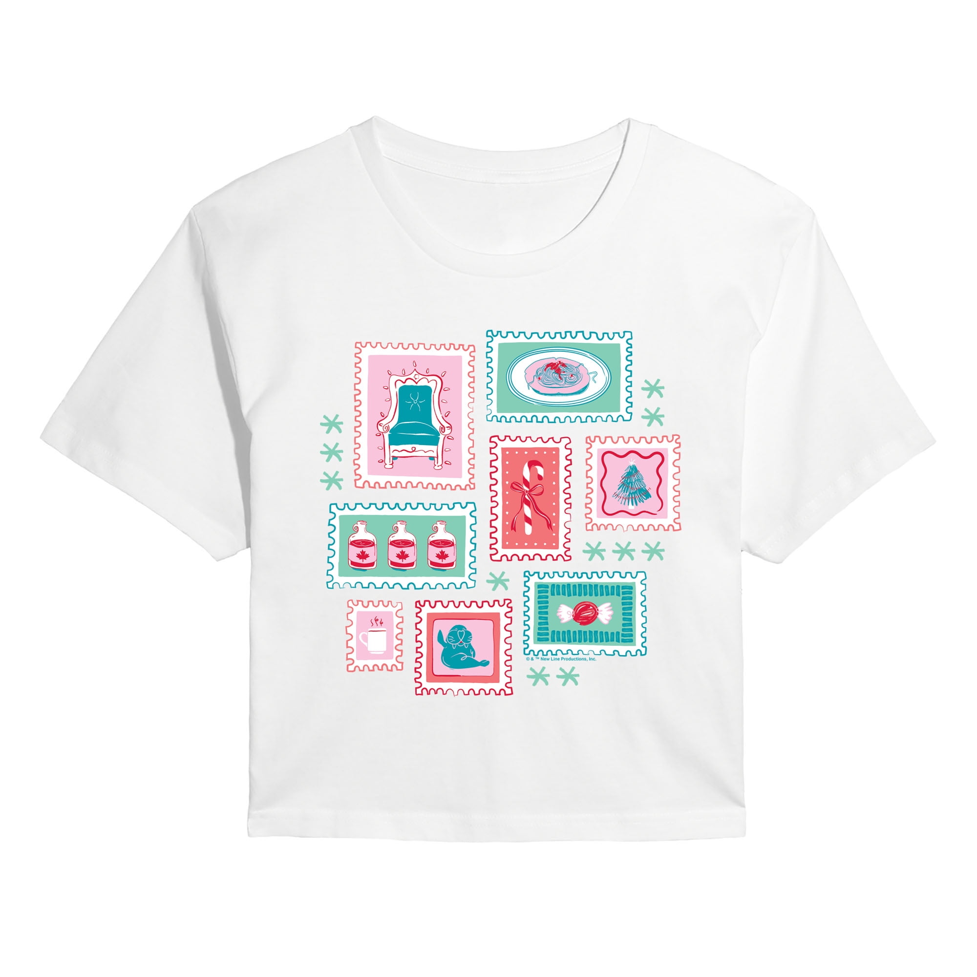 Elf - Stamp - Juniors Cropped Graphic T-Shirt