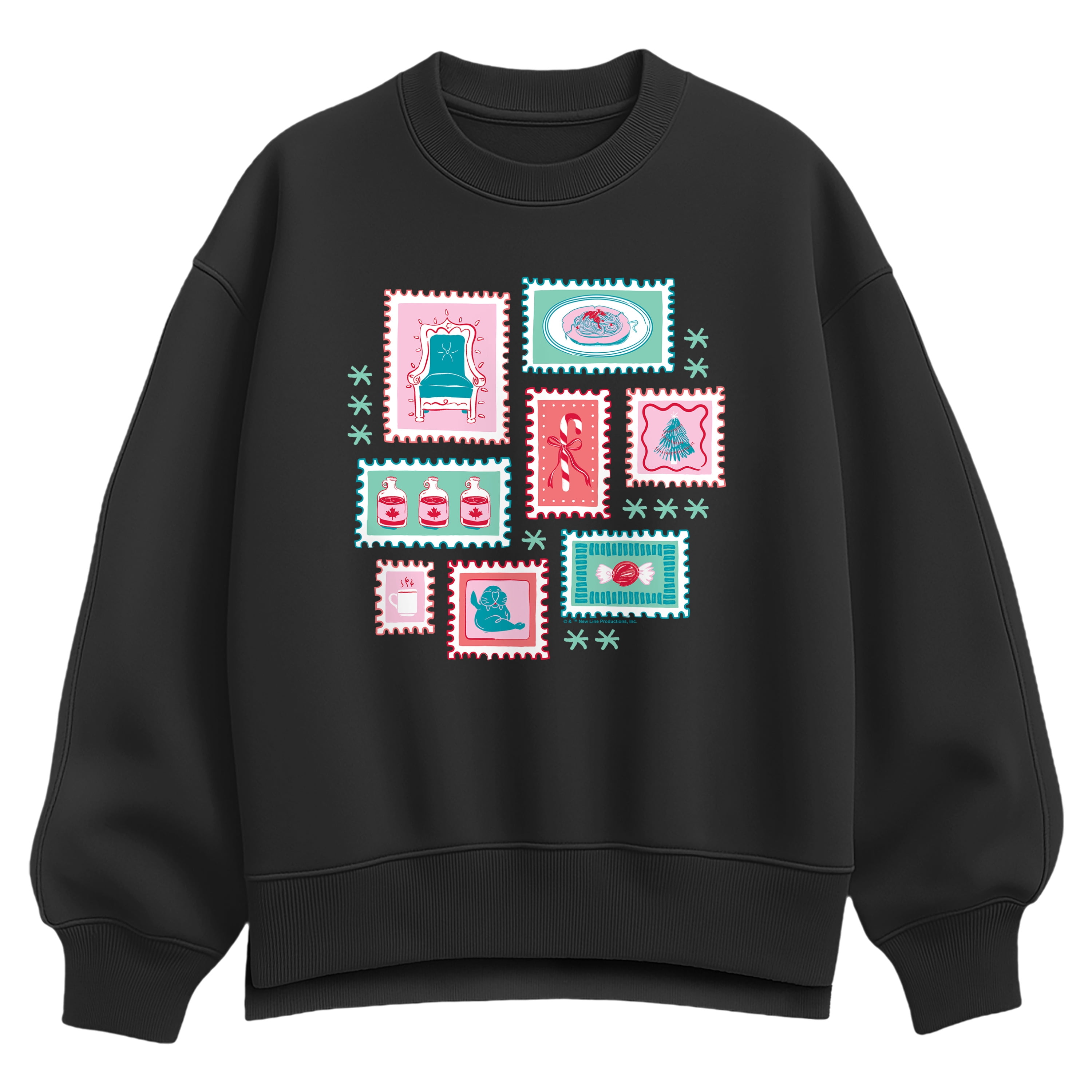 Elf - Stamp - Women's Oversized Fleece Crew Sweatshirt
