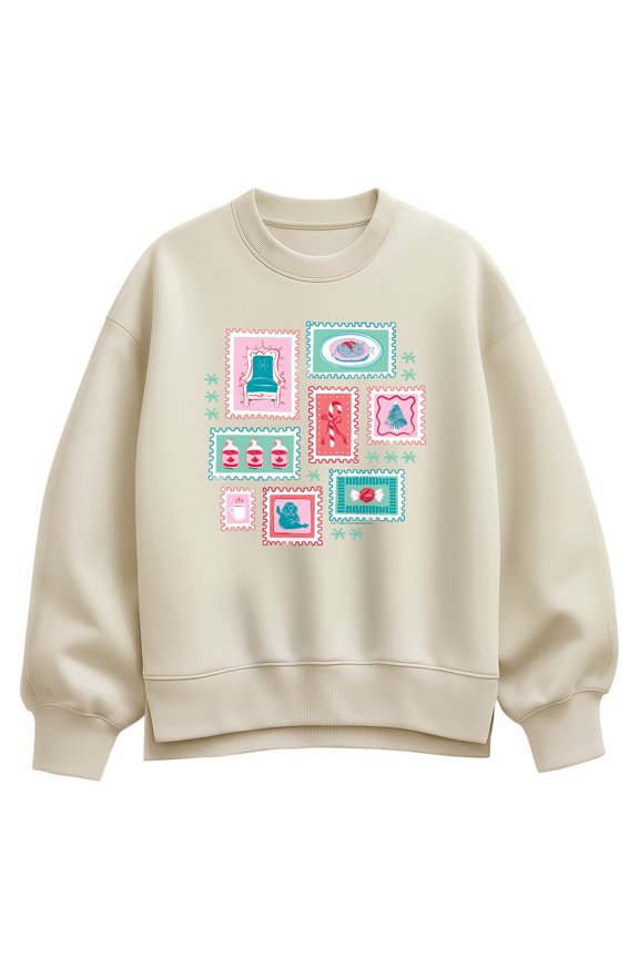 - Stamp - Women's Oversized Fleece Crew Sweatshirt