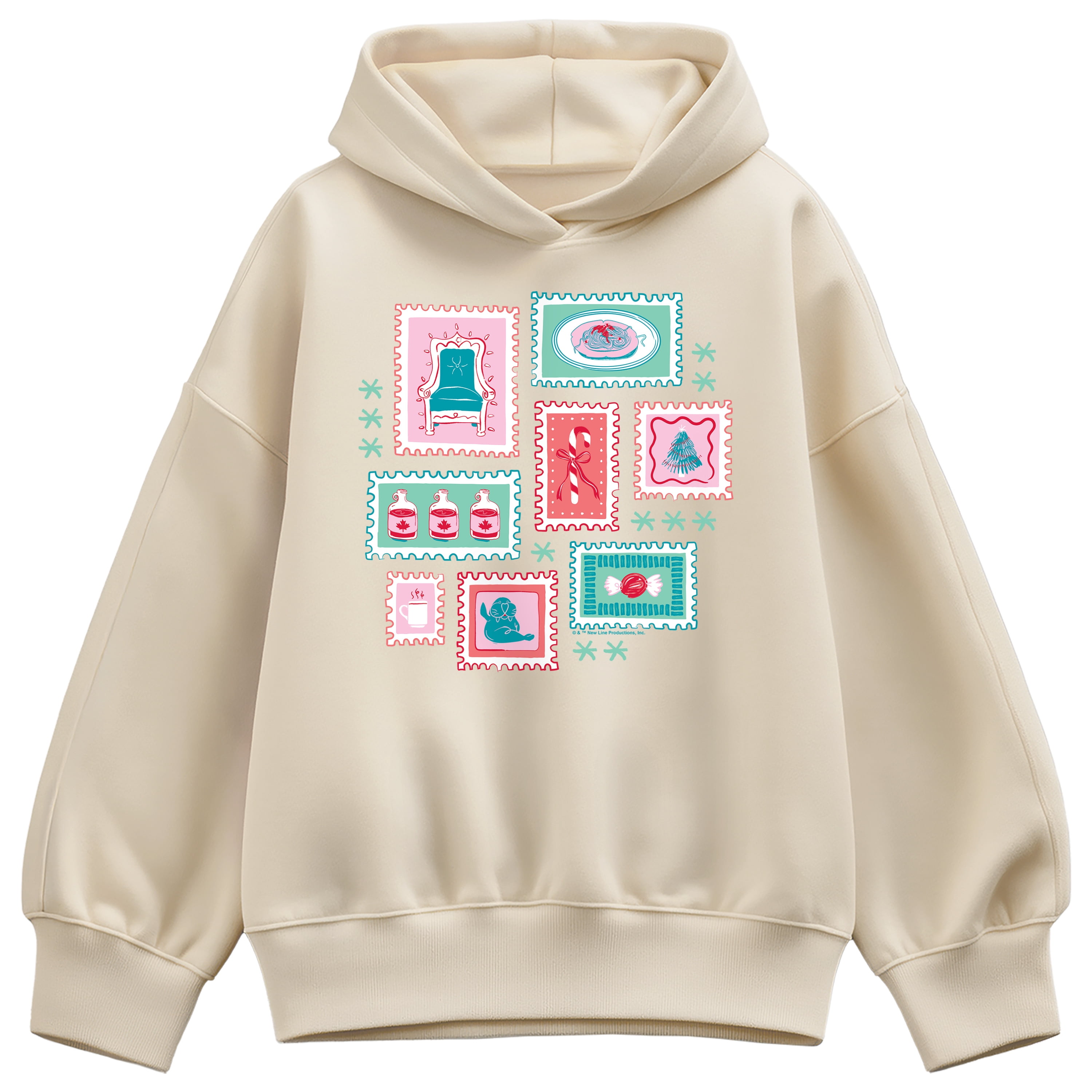 Elf - Stamp - Women's Oversized Fleece Hoodie Sweatshirt