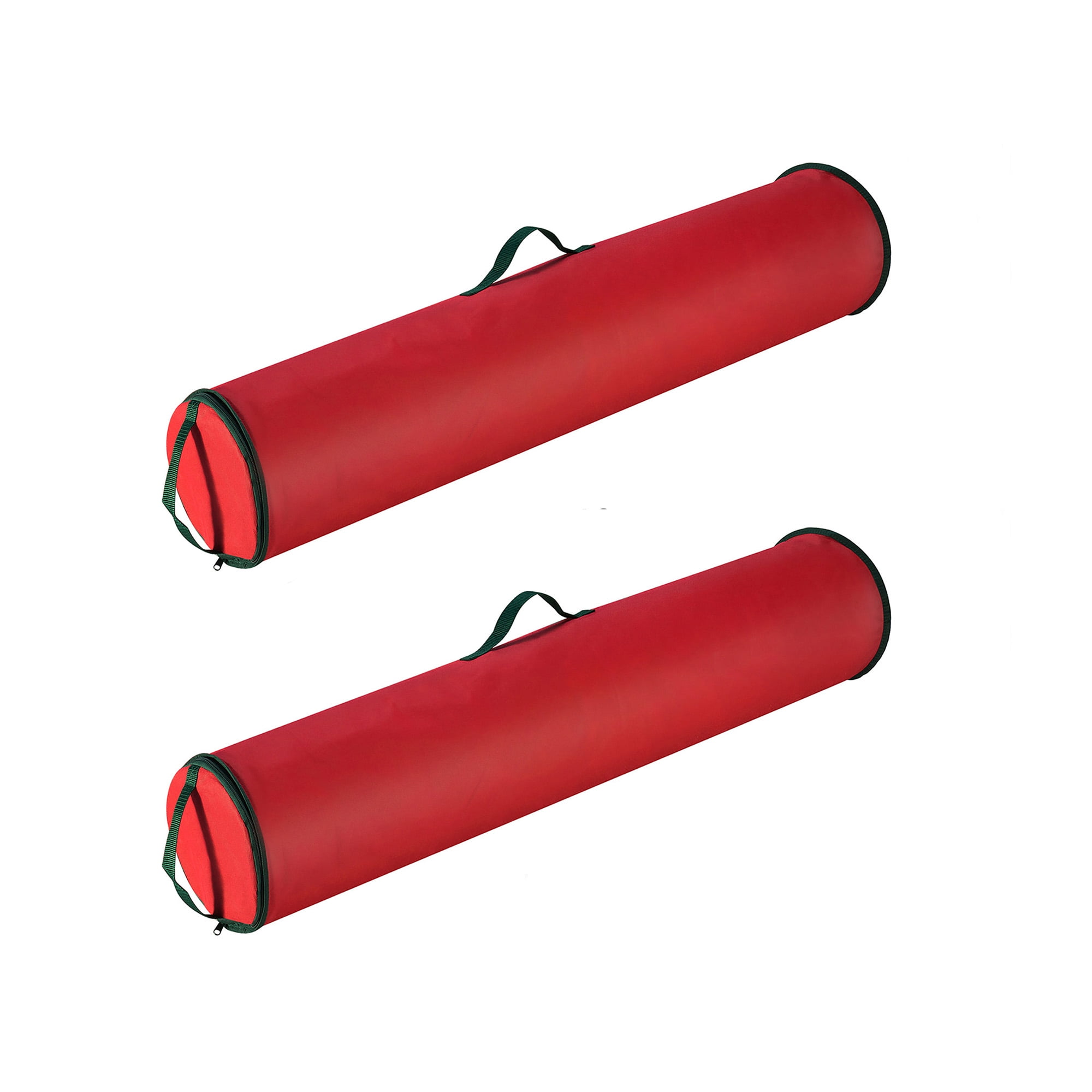 DTX INTL Elf Stor 40in Wrapping Paper Storage Bag 2-Pack - Holds Up to 50 Rolls, Red