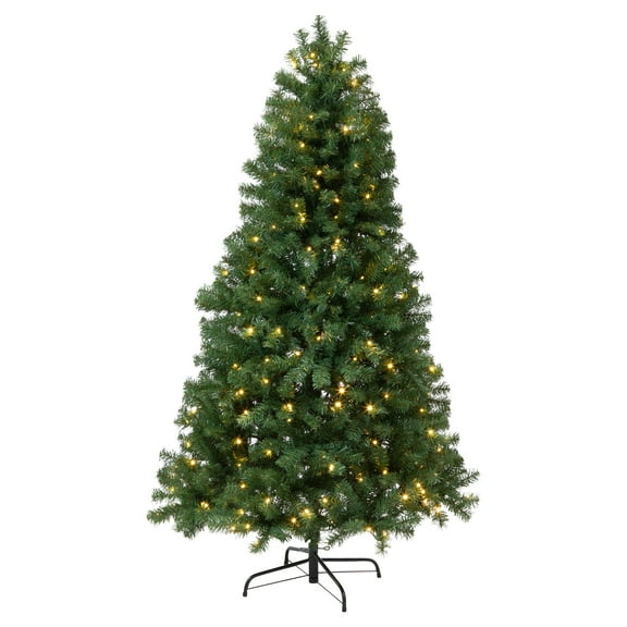 Elf Stor 6ft Prelit Christmas Tree with 250 LED Lights and Metal Stand