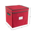 thumbnail image 1 of Elf Stor Premium Red Christmas Ornament Storage Chest Holds 64 Balls w/ Dividers, 1 of 7