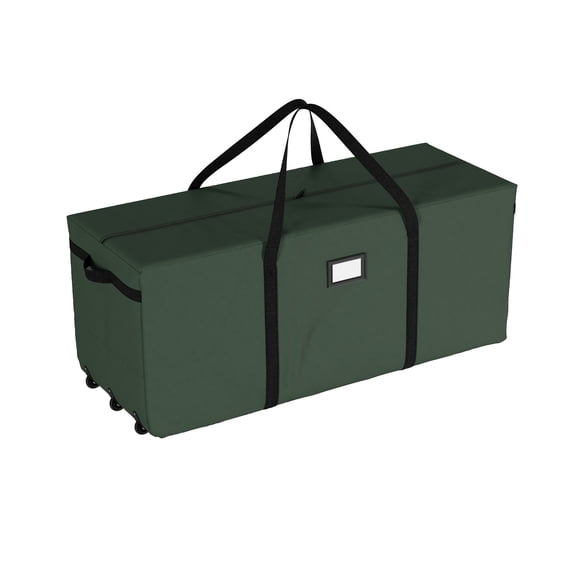 Elf Stor Rolling Christmas Storage Bag for 9-Foot Artificial Trees, Green