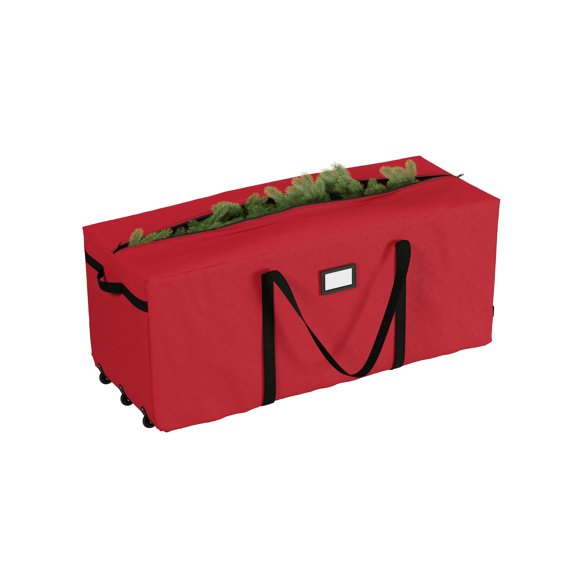 Elf Stor Rolling Christmas Tree Storage Bag for 9-Ft Artificial Trees (Red)