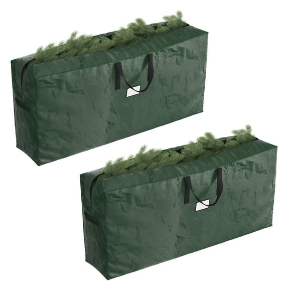 Elf Stor Set of 2 Christmas Tree Storage Bags for 9-Foot Fake Trees (Green)