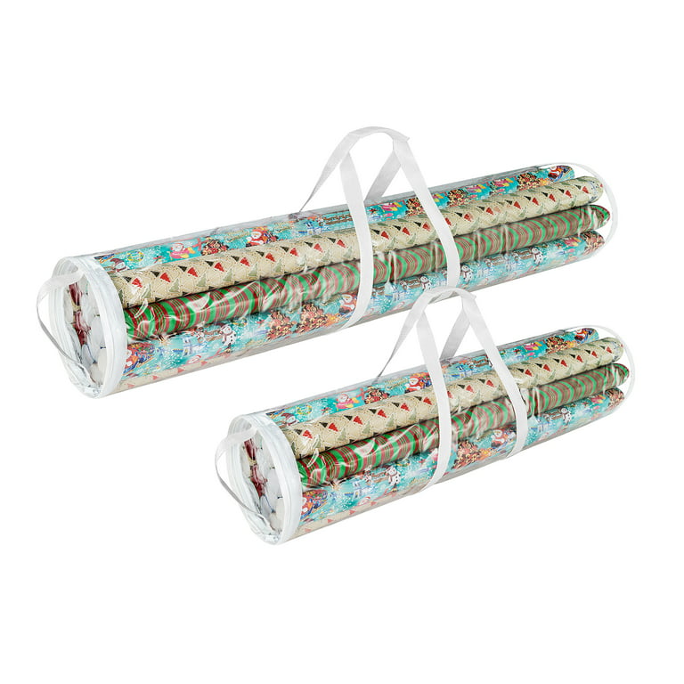 Elf Stor Set of 2 Wrapping Paper Storage Holders for 20 Rolls of Gift Wrap