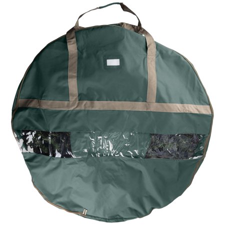Elf Stor 48-Inch Wreath Storage Container with Interior Compartment (Green)