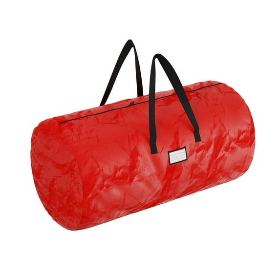 Elf Stor Christmas Tree Storage Bag for 12ft Artificial Trees, Heavy-Duty with Handles, Red, Zippered