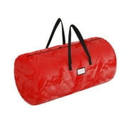 Elf Stor Christmas Tree Storage Bag for 12ft Artificial Trees, Heavy-Duty with Handles, Red, Zippered