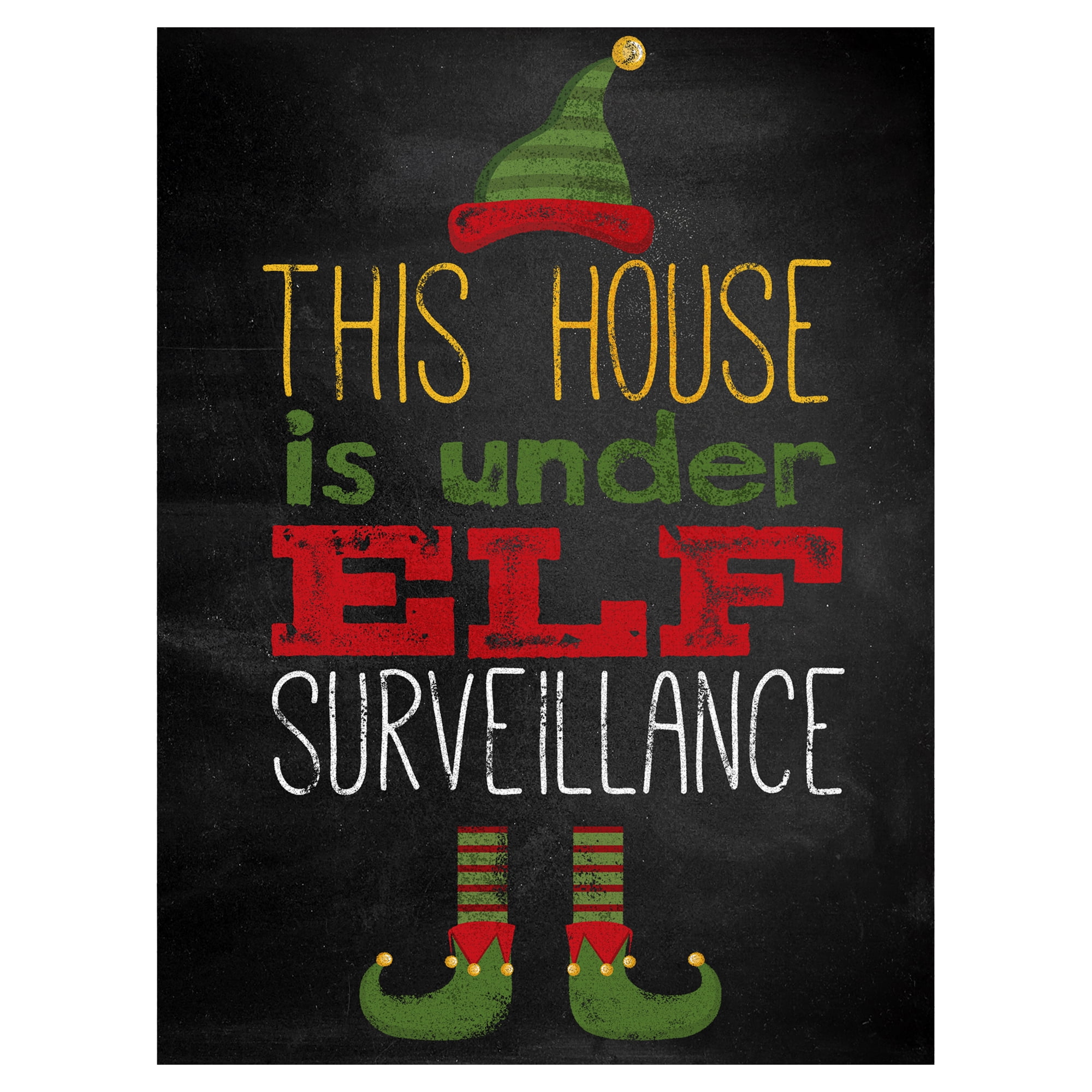 Elf Surveillance by Willowbrook Fine Art Christmas Canvas Art Print