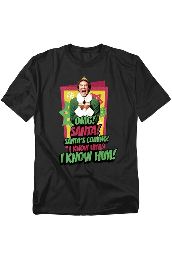 T-Shirt Santa'S Coming! I Know Him! Unisex Graphic Tee for Men & Women