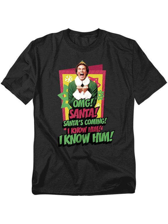 T-Shirt Santa'S Coming! I Know Him! Unisex Graphic Tee for Men & Women