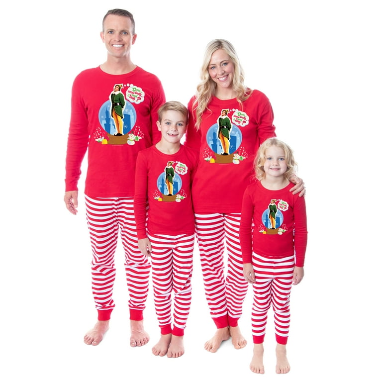 Elf The Movie Film Christmas Hug Sleep Tight Fit Family Pajama Set Adult XS