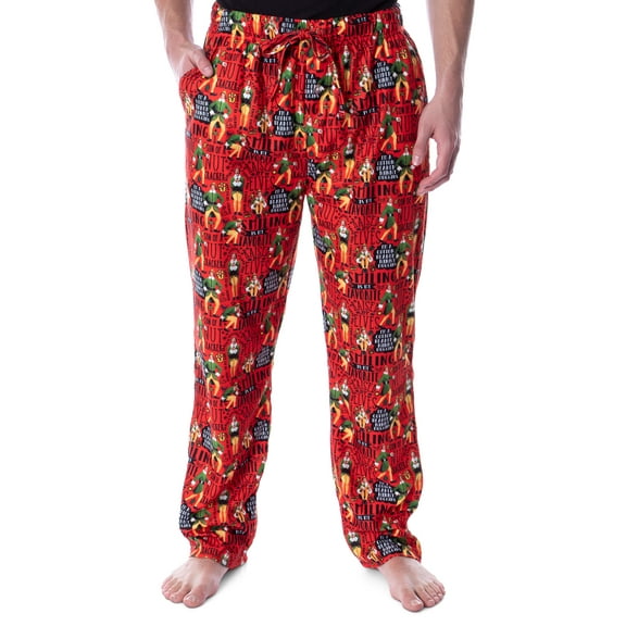 Elf The Movie Adult Cotton Headed Ninny Muggins Loungewear Christmas Holiday Sleep Pajama Pants For Men Women