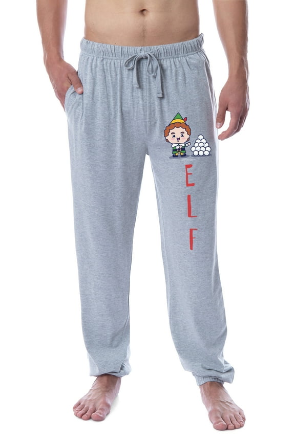 Elf The Movie Mens' Buddy Chibi Snowball Sleep Jogger Pajama Pants