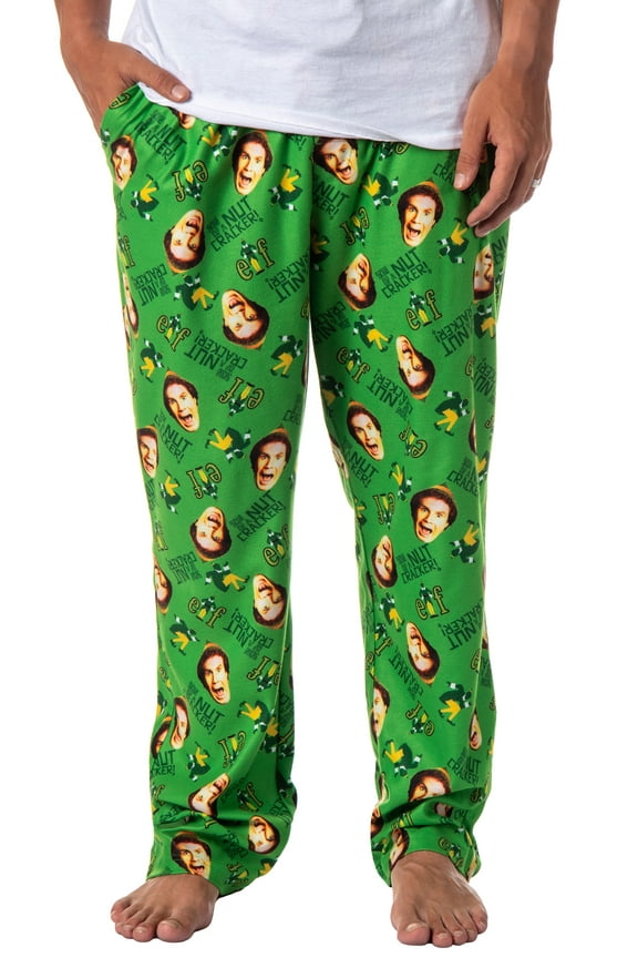 Elf The Movie Adult Pajama Pants Son of a Nutcracker! Tossed Christmas Holiday Movie Film Sleep Loungewear For Men Women