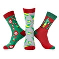 thumbnail image 1 of Elf The Movie Socks Men's Buddy The Elf Designs 3 Pairs Mid-Calf Crew Socks, 1 of 6