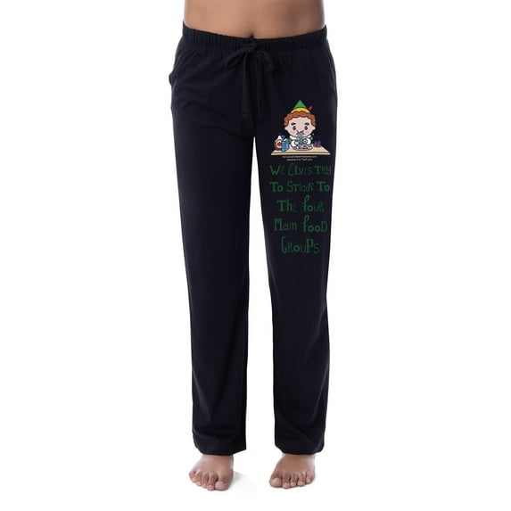 Elf The Movie Womens' Buddy Elves Four Main Food Groups Sleep Pajama Pants