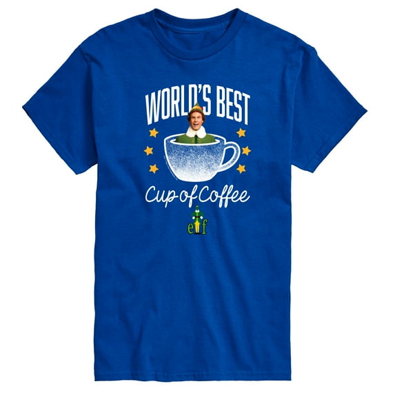 Elf - Worlds Best Cup Of Coffee - Men's Short Sleeve Graphic T-Shirt