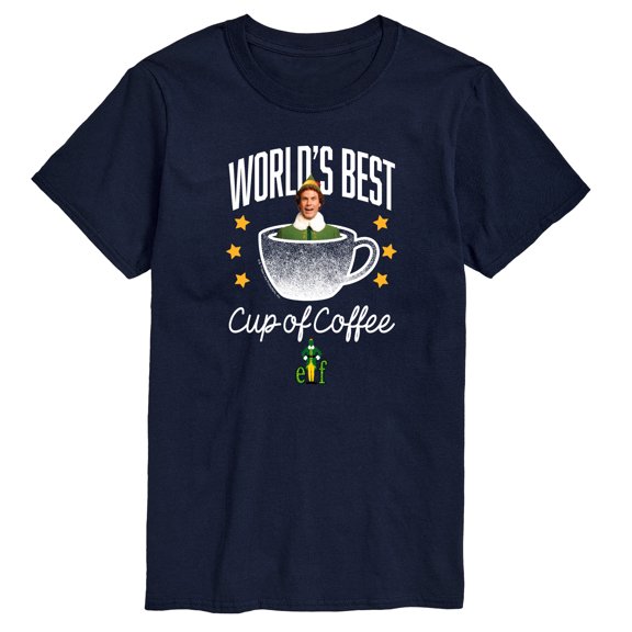 Elf - Worlds Best Cup Of Coffee - Men's Short Sleeve Graphic T-Shirt