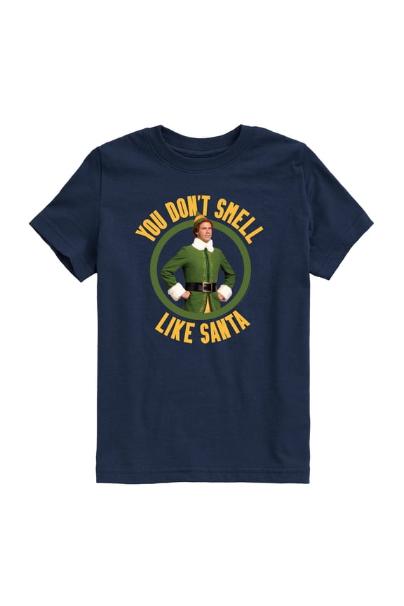 - You Don't Smell Like Santa - Toddler Boys Short Sleeve Graphic T-Shirt