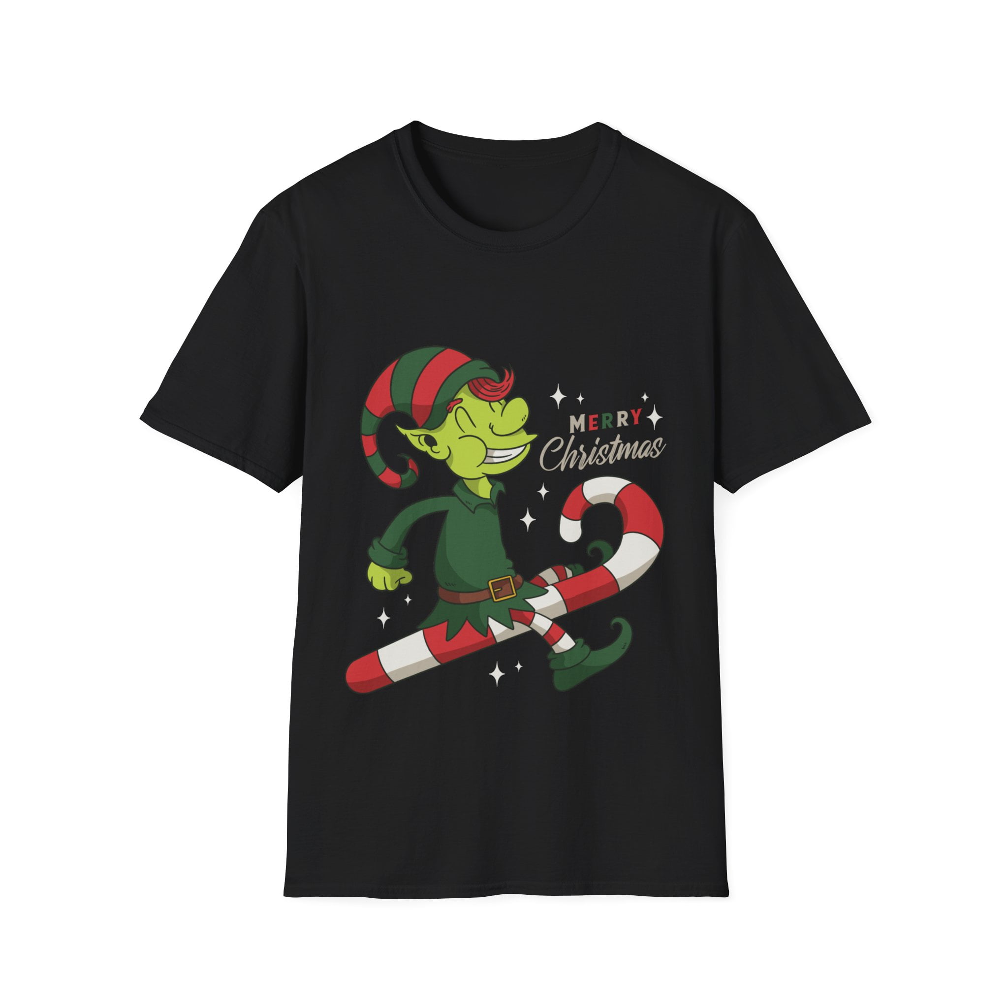 Elf on Candy Cane Men Women Holiday Novelty Apparel