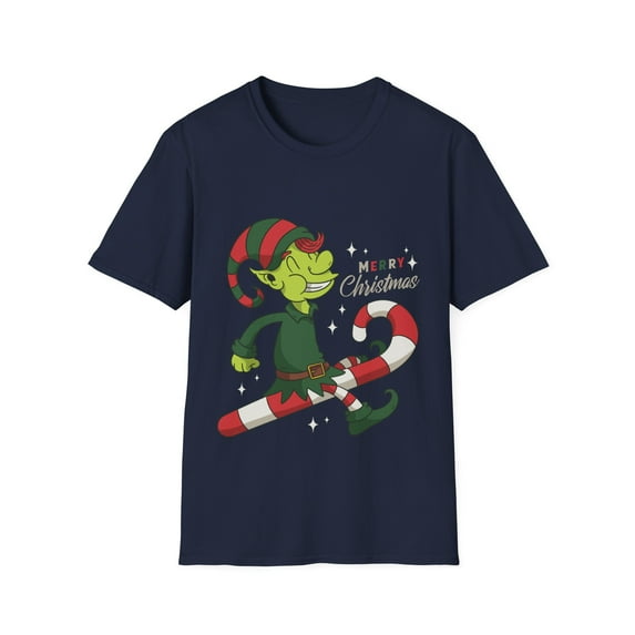 Elf on Candy Cane Men Women Holiday Novelty Apparel