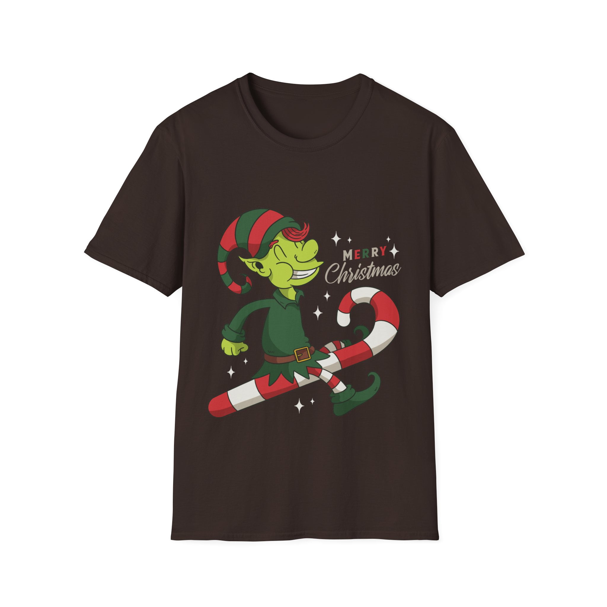 Elf on Candy Cane Men Women Holiday Novelty Apparel
