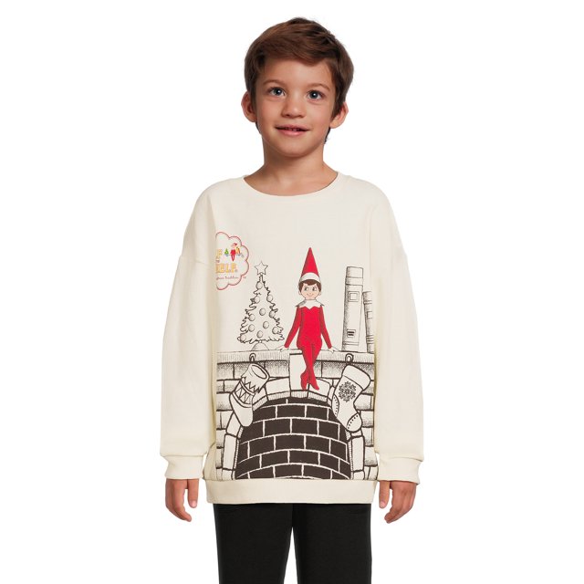 Elf on the Shelf Boys Long Sleeve Crewneck Sweatshirt, Sizes 412