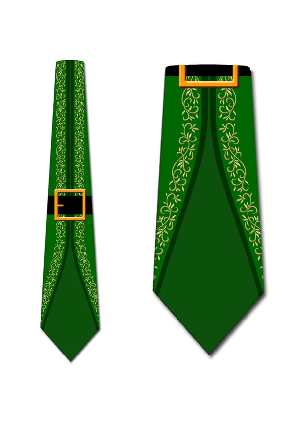 Elf's Suit - Green Necktie Mens Tie by Three Rooker