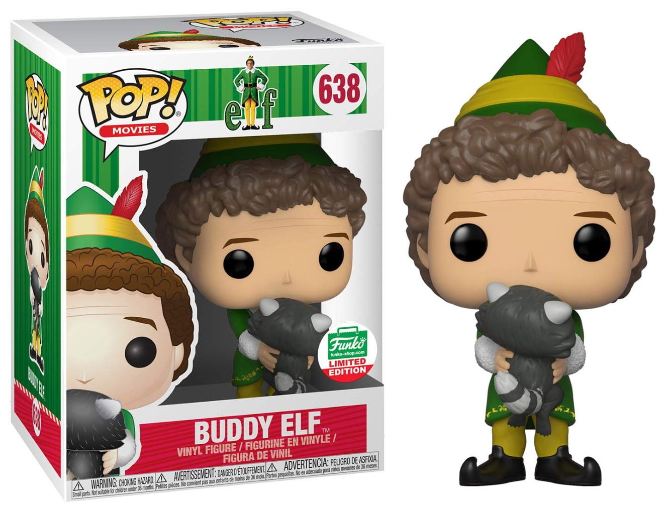 Elf the Movie Funko POP! Movies Buddy the Elf Vinyl Figure (with Raccoon)