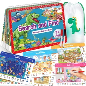 Elfew Road Trip Game Book,Learning Toy for Car Rides Airplane Activity Book,Educational Toys for Aged 1-3 Years