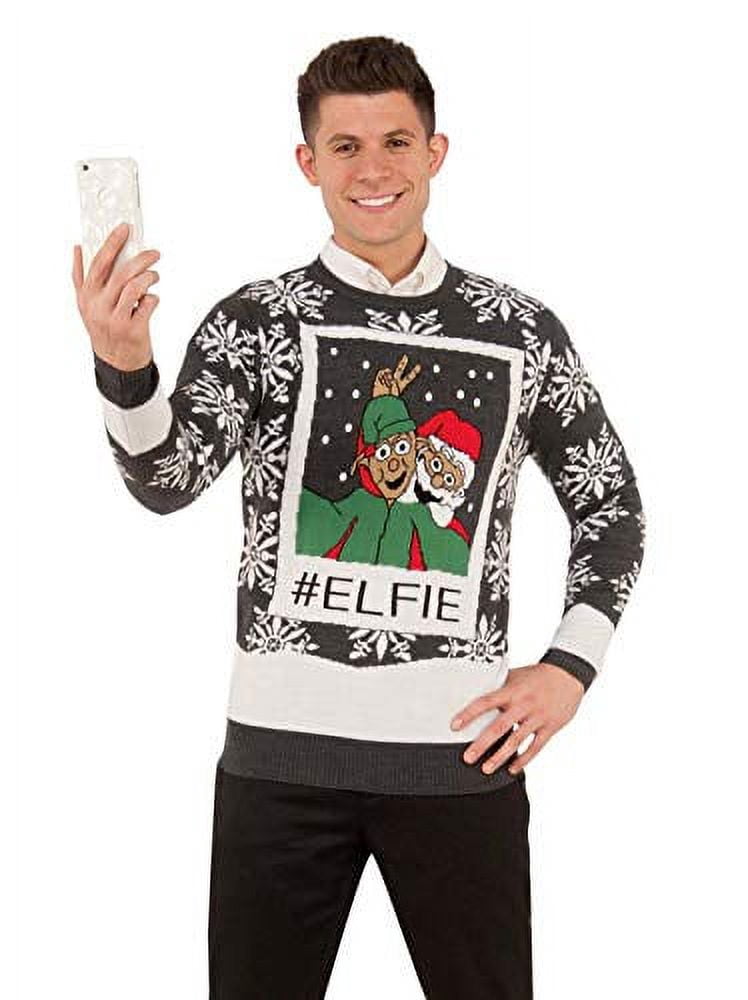 Elfie Christmas Sweater-Gray