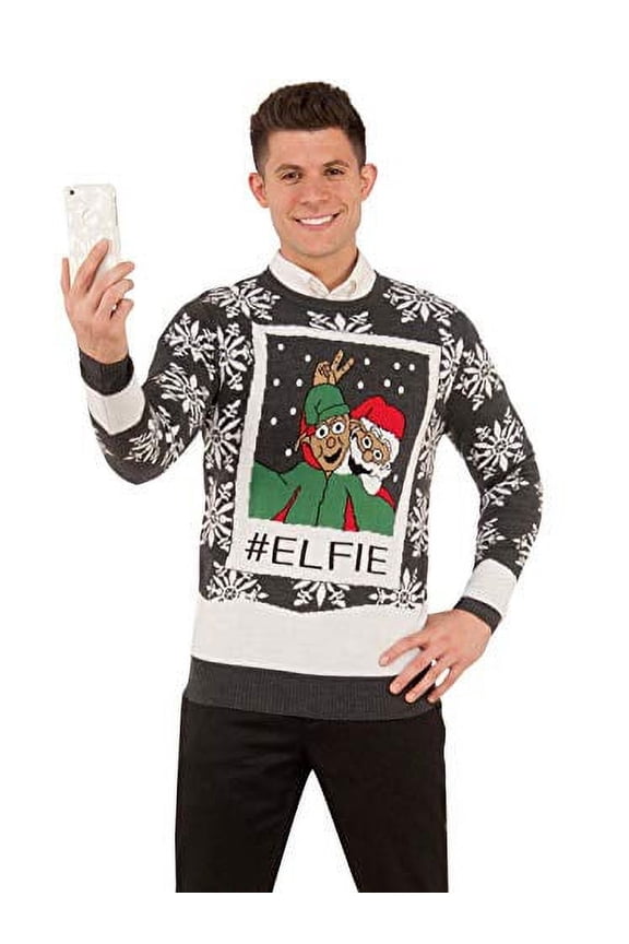 Elfie Christmas Sweater-Gray