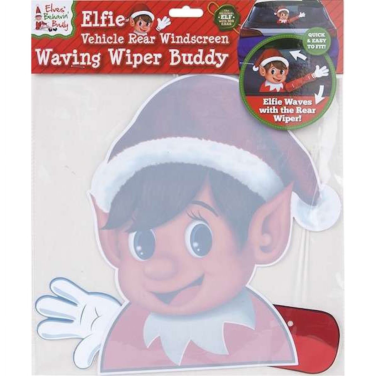 Elfie Waving Car Rear Windscreen Wiper Buddy By Elves Behavin' Badly