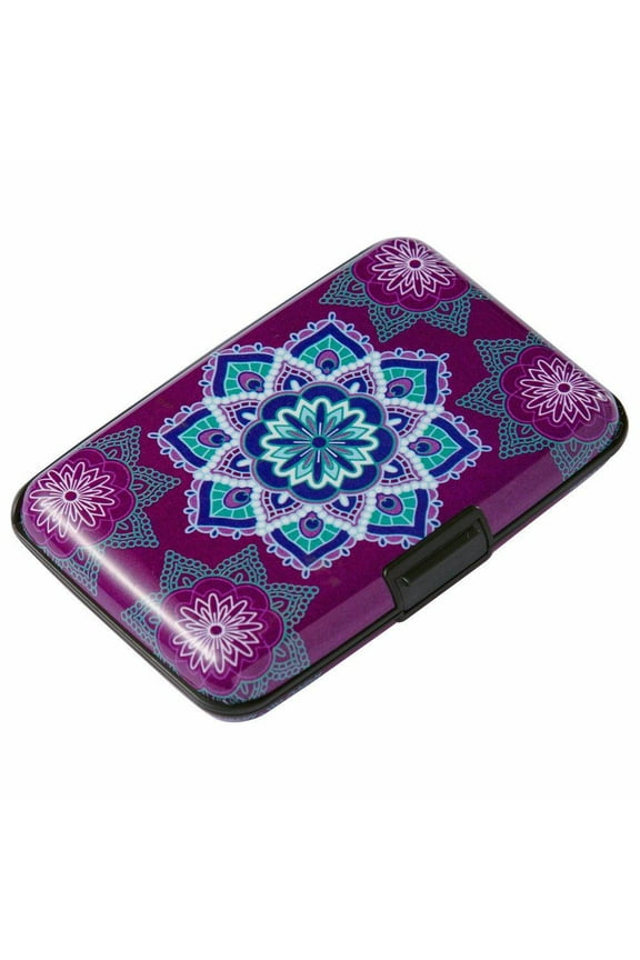 Elfish Mini RFID Aluminum Wallet Credit Cards Holder Metal ID Case for Men Women Color 1