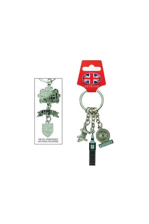 Big Ben London Eye Tower Bridge Metal Keyring