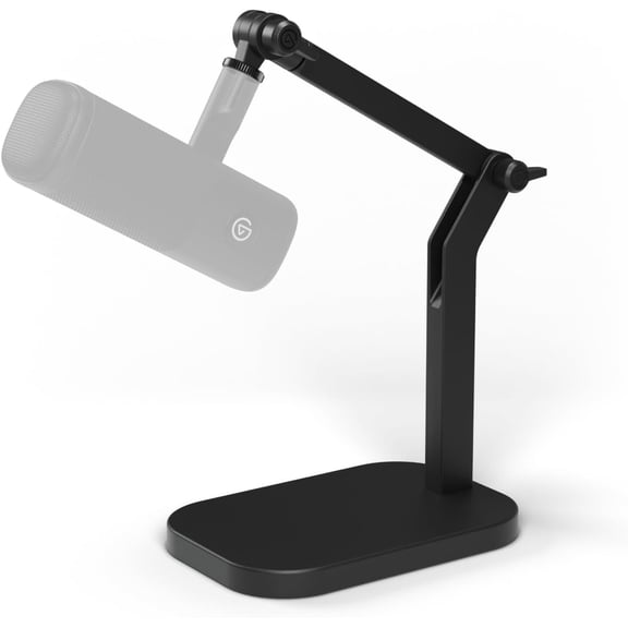 Elgato Wave Desk Stand - Adjustable Mounting Arm for Microphones, Works, HyperX, Rode, Fifine, Shure and More Mics, Compatible 1/4, 3/8 & 5/8 Thread, Recording/Podcasting/Streaming, Black