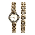 thumbnail image 1 of Elgin Gold Plated Analog Quartz Watch with Round Mother of Pearl Dial, Women's (EG17011ST), 1 of 2