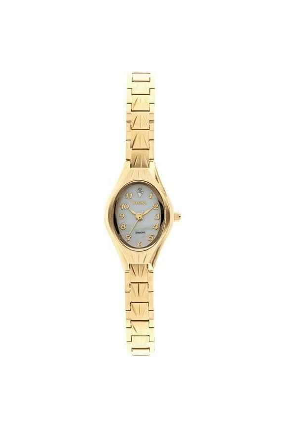 Adult Female Analog Watch in Gold with Oval Dial Stainless Steel(EG9759)
