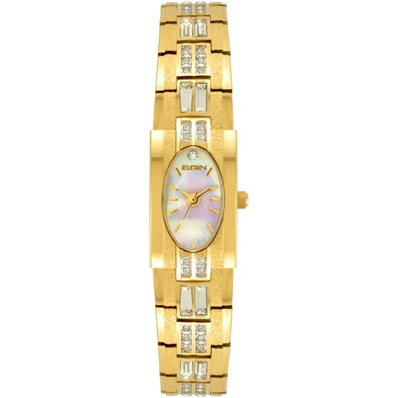 Elgin Adult Female Crystal Accented Dress Watch (EG713)