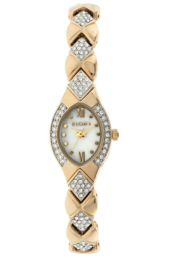 Adult Female Goldtone Watch with Mother of Pearl Dial - EG10006G-P53